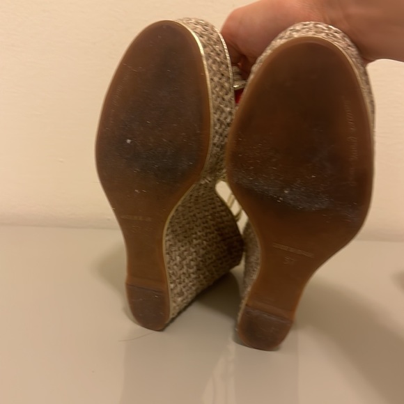 Jean Michel Cazabat Gold Wedges - Picture 4 of 5